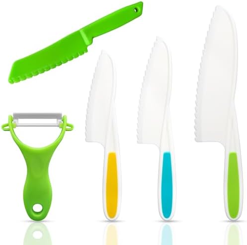Kit Couteaux Cuisine Enfant Montessori – 27 Pièces, Couteaux Sécurité, Planche, éplucheur – Idéal Pour Apprendre à Couper Dès 2 Ans