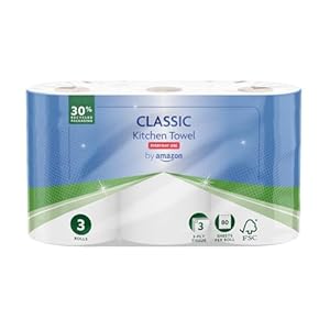 by Amazon Classic Kitchen Roll, 3-p...