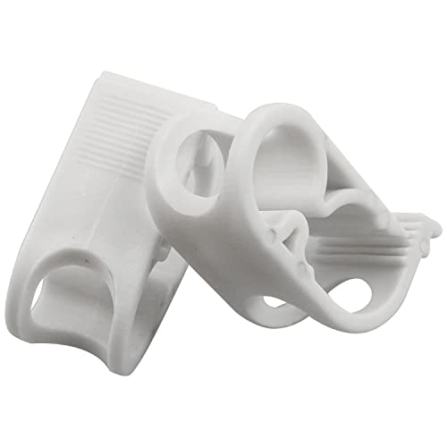 Meetoot 12Pcs Siphon Hose Shut Off Clamp White Adjustable Pe Plastic Water Stop Clamp 6-12Mm (1/4Inch - 1/2Inch) Soft Hose Pipe Flow Regulator Control Robert Clamp Switch Damper #TOP3