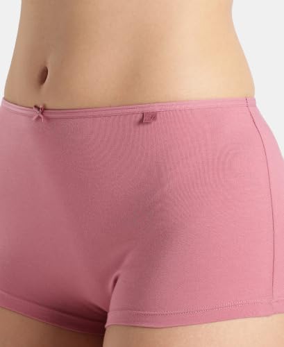 Image of Jockey SS04 Women High Coverage Super Combed Cotton Elastane Stretch Boy Leg (Pack of 2)