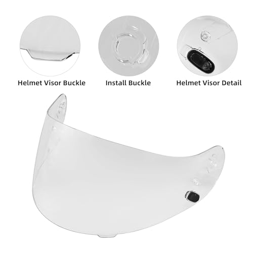 VCOROS Motorcycle Helmet Face Shield Visor Repalcement for HJC Helmet HJ-09 CL-15 CL-17 CL-16 CL-SP AC-12 FS-10 CS-R1 IS-16 CS-R2 Shield (Clear)