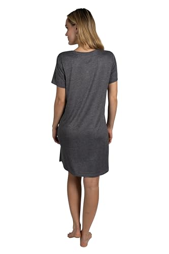 Rae Dunn Women's 2-Pack Short Sleeve Shirttail Graphic Text Nightshirts Soft Fabric Comes with Two Nightgowns3