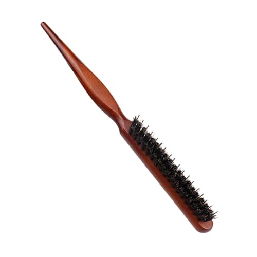 BAZEITFLOW Cepillo de Cerdas para Peinar Profesional Peine de de Rata de Madera Resistente y Flexible para Peluquería y Peinados Ondulados Duradero y Práctico