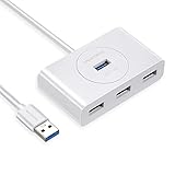 Die LED zeigt an, ob alle USB Schnittstellen erfolgreich verbunden sind. Wenn Sie mit dem Hub High Power Geräte (mehr als insgesamt 900 Milliampere) verbinden, brauchen Sie zusätzlich das passende Netzteil