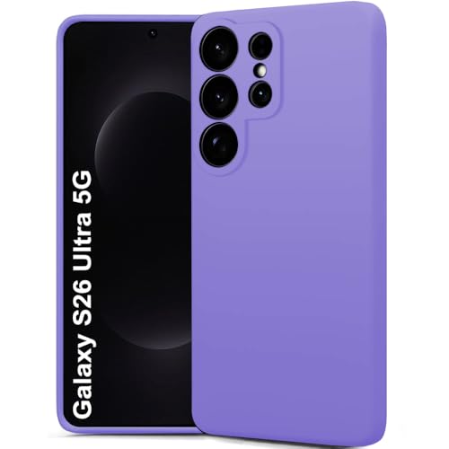 Image of TheGiftKart for Samsung S26 Ultra Case, Liquid Silicone Cover, Soft Micro-Fibre Lining Inside, Raised Edges for Camera & Screen Protection, Shockproof Galaxy S26 Ultra Back Cover (Silicone, Violet)