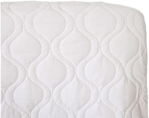 SheetWorld Quilted Mini Crib Mattress Pad – 24” X 38”, Fitted, Plush Cotton Blend, Made In USA