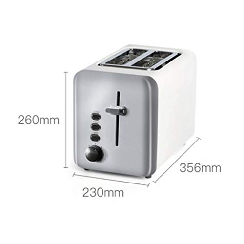 WZHZJ. Retro 430 Edelstahl 2 Stück Toaster, Edelstahl gebürstet, Beige 750W – Bild 3