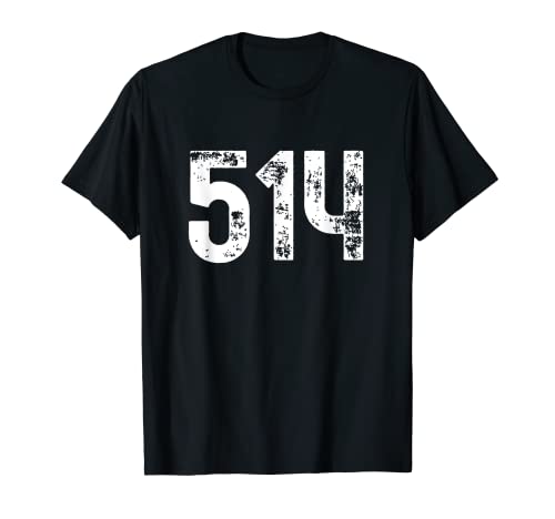514 Area Code Montreal QC Mobile Telephone Area Code 514 T-Shirt