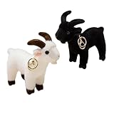 Plush Goat Keychain, Kawaii Fluffy Farm Animals Sheep Keyring Bag Charm Faux Fur...