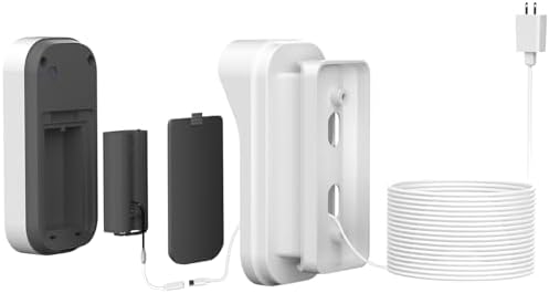 25ft Power Adapter Kit for myQ Smart Garage Video Keypad,Angle Adjustable(40 to 140) Degree Mounting Bracket for myQ, (2-in-1) Mount and Power Cable,Easy to Install