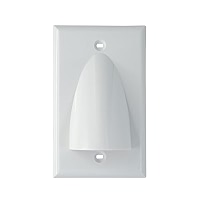 The Wires Zone White Single-Gang Low Voltage Cable Pass-Through Wall Plate – 5 To 20 Pack, Model 900680