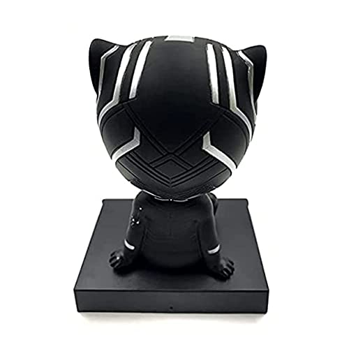 Image of Super Hero Action Figure Limited Edition Bobblehead with Mobile Holder for Car Dashboard, Office Desk & Study Table (Black Panther)