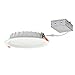 Nora Lighting NFLIN-R82250WWLE4 8 in. 33 watt Triac & ELV Dimming Flin Round Recessed LED Downlight44; White - 5000K - 2350 Lumens
