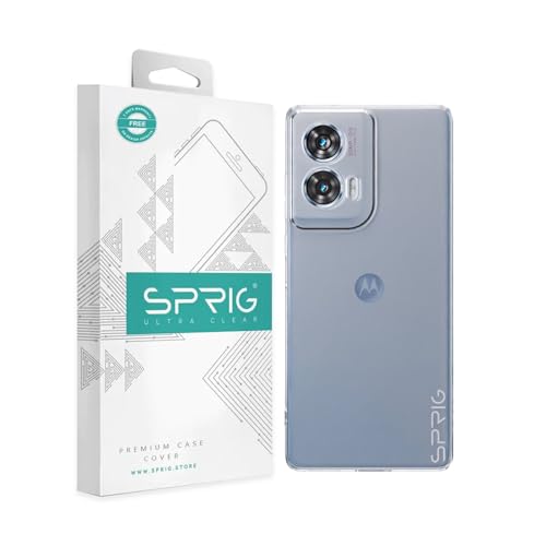 Image of SPRIG Compatible with Moto G96 TPU UV Grade Premiun Back Cover Drop Tested Shock Proof Mobile Case for Men, Women, Boys and Girls with Camera Protection (Transparent)