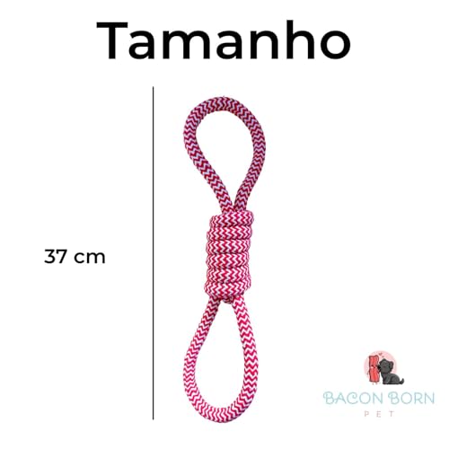 Brinquedo Pet Corda Mordedor Resistente Interativo para Cachorro Cães Forte (Azul K. 37 cm)