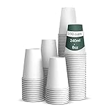 ✔️ Pack de 50/100/200 Vasos con capacidad de 240ml de material: Cartón kraft microondables, resistentes, conservan la temperatura, biodegradables, reciclables, compostables y personalizables