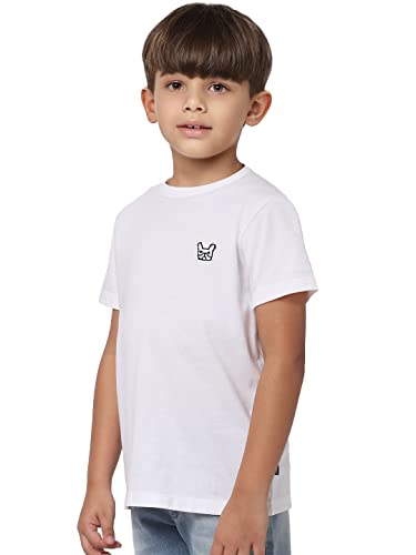 Image of JACK & JONES Boy's Solid Regular Fit Tshirt