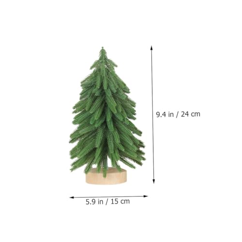 Adorno navideño para mesa y estantería árbol artificial mini de base estable 3