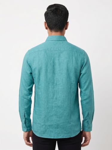 Image of Men's Regular Fit 100% Cotton Solid Casual Shirt
