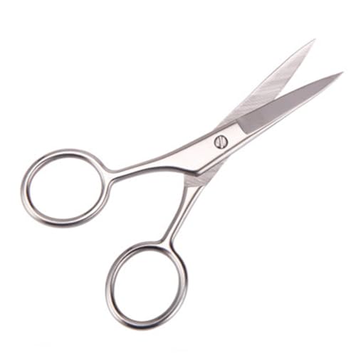 HONMEET Beard Scissors for Men 2 Pcs Mustache Trimming Shears Stainless Steel for Barbershop and Home Use