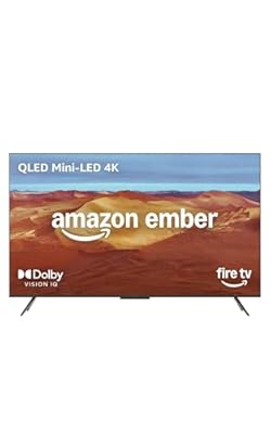 Amazon Ember 75" Mini-LED Series with Fire TV (newest model), QLED 4K UHD smart TV, Dolby Vision IQ, 144hz gaming mode, Ambient Experience, hands-free with Alexa