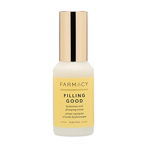 Farmacy Hyaluronic Acid Serum for Face – Filling Good Anti Aging Skin Care + Hydrating Face Serum – Plumping + Smoothing Wrinkle Serum to Visibly Firm Skin for a Youthful Complexion (30ml)