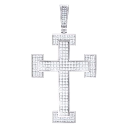 Pendentif religieux homme argent 925 et moissanite éclat d'exception
