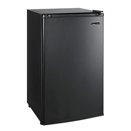 Magic Chef MCBR350B2 Compact Refrigerator with Manual Defrost, Small Refrigerator for Compact Spaces, 3.5 Cubic Feet, Black
