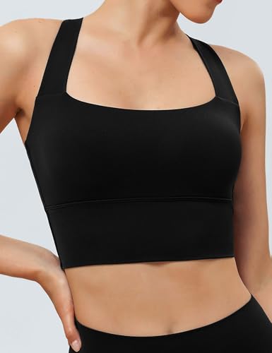 Sports Bras for Women Yoga Bra Padded Fitness Workout Tank Tops Crisscross Back Padded Strappy Crop Top3
