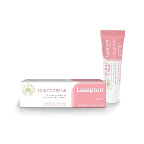 Lasepton Baby Schutz Creme, 25 ml: Schutzcreme für Pflege und Schutz im Windelbereich, Creme mit Zinkoxid und Aloe Vera, gegen Nässe und Juckreiz, wirkt beruhigend