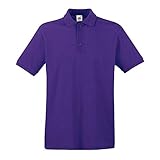 lila poloshirt heren  Fruit of the Loom - Premium Poloshirt / Purple, 3XL