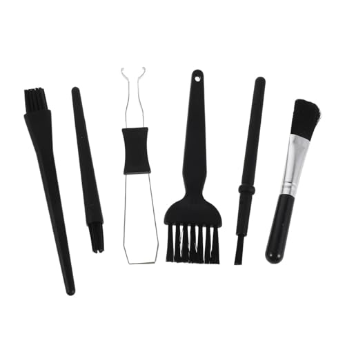 LIOOBO Kit de Limpieza para Teclado de 6 Piezas Negro Removedor de Teclas y Cepillo para Polvo, Herramienta Portátil para Limpiar Teclado Mecánico y Computadora en Espacios