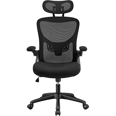 Yaheetech Ergonomischer Bürostuhl Schreibtischstuhl Drehstuhl Höhenverstellbarer Arbeitsstuhl Chefsessel Cover