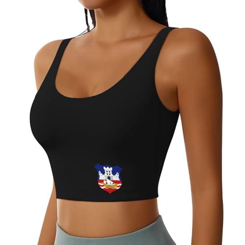 Belgrade Coat of Arms Women's Sports Bra Yoga Gym Black