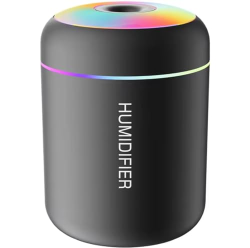 Mini Humidificateur d’Air USB 180ML – Diffuseur d’Huiles Essentielles & Aromathérapie – Brumisateur Silencieux avec Lumière LED – Pour Maison,...