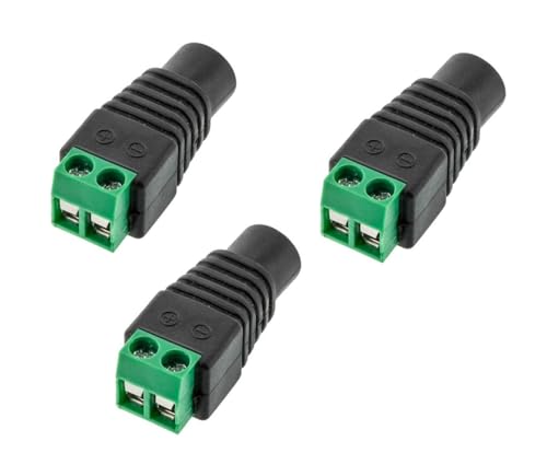 DC Power Jack-Female Connector with 2 pin Screw Terminal - Pack of 2