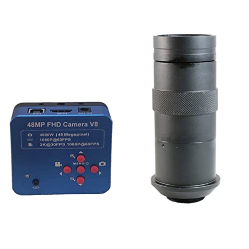 Microscope Mini Table Stand 48MP HDMI USB Digital Microscopio 56 Led Lights 130X C-Mount Lens(Camera 130X Lens)