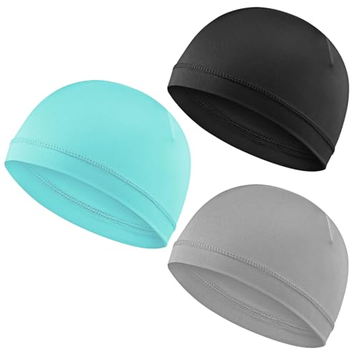 Image of WY LIGHTING LEVEL 3Pcs Skull Caps Soft Lightweight Beanie Hats Moisture Wicking Stretchy Breathable Helmet Liner for Men