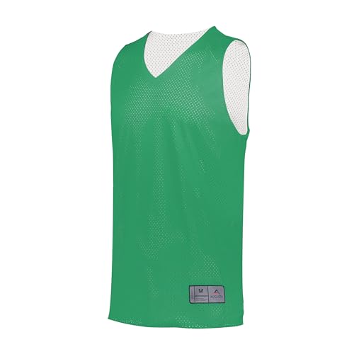 Augusta Sportswear Men's Standard Tricot Mesh Reversible Jersey 2.0, Kelly/White