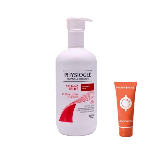 PHYSIOGEL Calming Relief A.I. Body Lotion 1x 400 ml I Pflegelotion für empfindliche, juckende & zu Neurodermitis neigender Haut I für Babys, Kinder & Erwachsene I Spar-Set plus Pharma Perle give-away