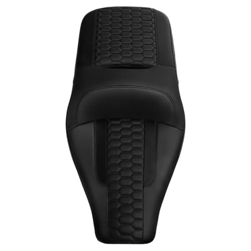 Asiento doble de cuero sintético premium para moto R18 B con costuras reforzadas