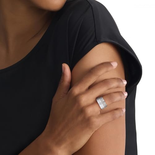 Calvin Klein Women's CK TRIO Collection Set of 3 Rings in Stainless Steel Embellished with Crystals - 35000794D