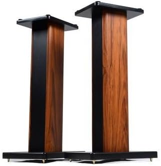 Amazon 金属スパイク 仕様 木製 台型スピーカースタンド 檜調 2台1組セット 80cm Alpha Mode スピーカー台 スタンド