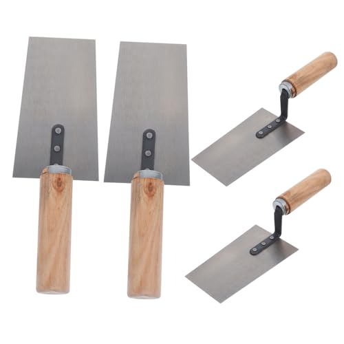 FUTUREORYY 4piezas Espátulas Para Acero Inoxidable Llana De Albañilería Llana De Acabado Para Construcción y Bricolaje Herramienta Duradera De Construcción