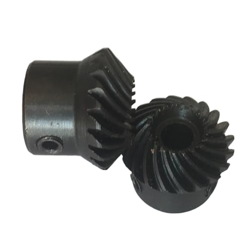 Bevel Gear Pinion Hardware Mechanical 15 18 20 22 25 30 Teeth 1.5 Module 1.5M 45# Steel 90 Degree Tapered Wheel Pinion Pilot Bore Helical Spiral Bevel Gear(1Pair 30 Teeth)