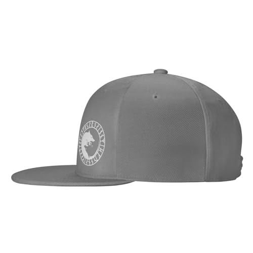 Gorra plana ajustable Viking Norse Wolf negra miniatura 3