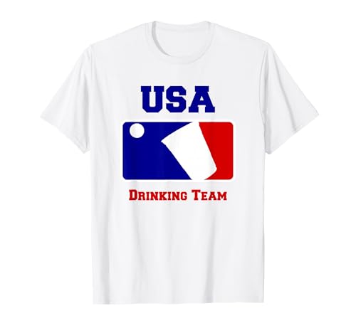 USA Drinking Team Funny Party Beer Pong Game T-Shirt