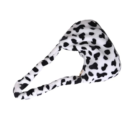 Balacoo Bolso de Hombro de Moda y Bolso de Mujer de Moda Felpa Ligera Estampado de Vaca, Diseño Creativo y Confortable, Gran Capacidad, para Mujer, Adecuado para Invierno Color Aleatorio