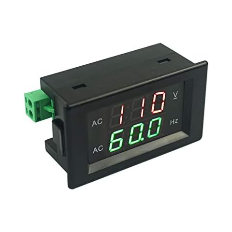 Proshopping Digital AC Voltage Frequency Meter, AC 80-500V Voltmeter 45-65Hz Frequency Counter, LED Display Voltage Gauge, Mini Volt Hz Monitor Tester, High Voltage Panel Indicator -for Generator, RV Cover