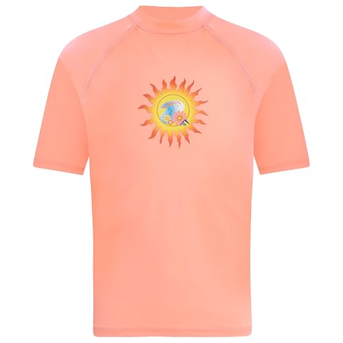 Image of Kanu Surf Girls' Karlie Rash Guard UPF 50+ Sun Protection Short Sleeve Swim Shirt